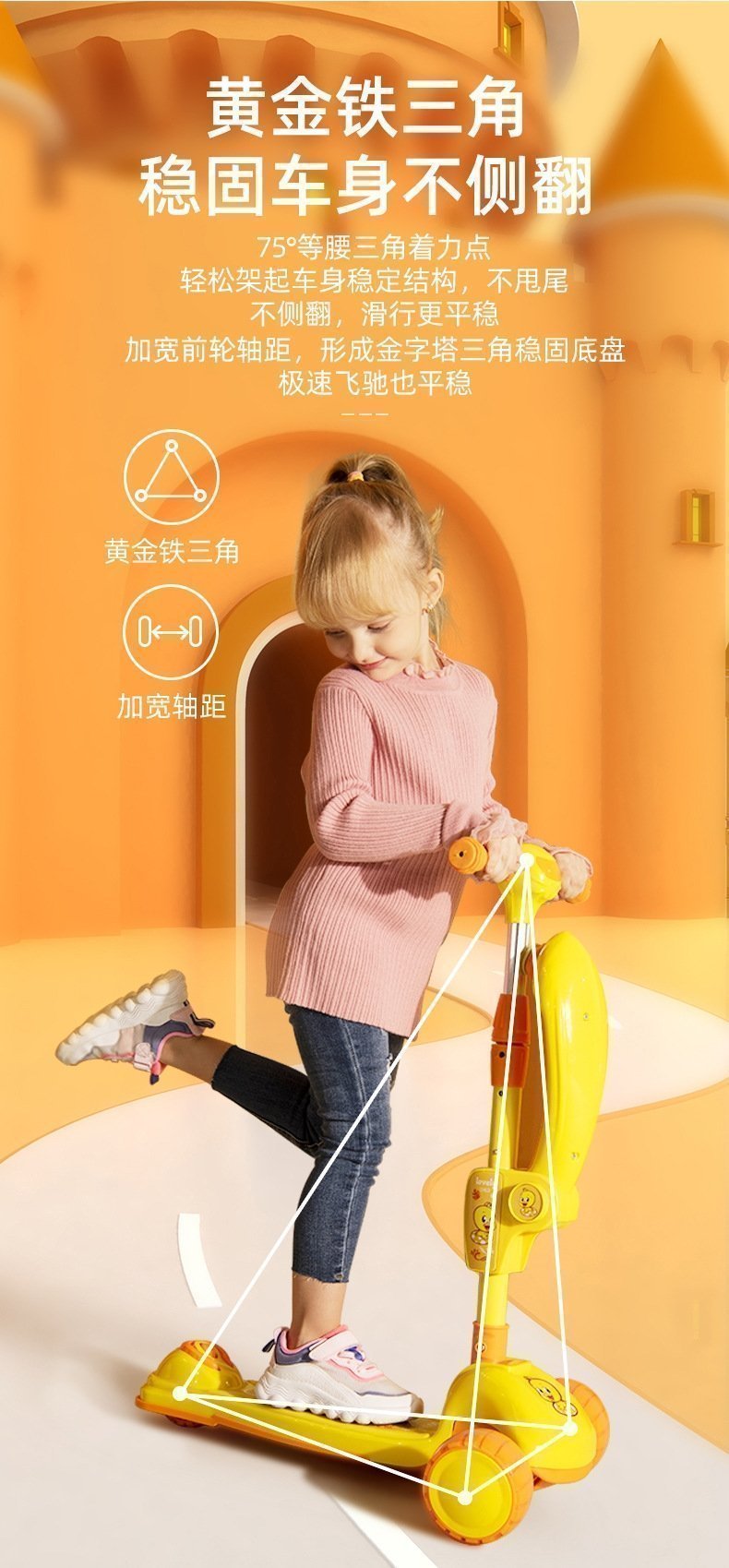 Детский трехколесный скейтборд оптом