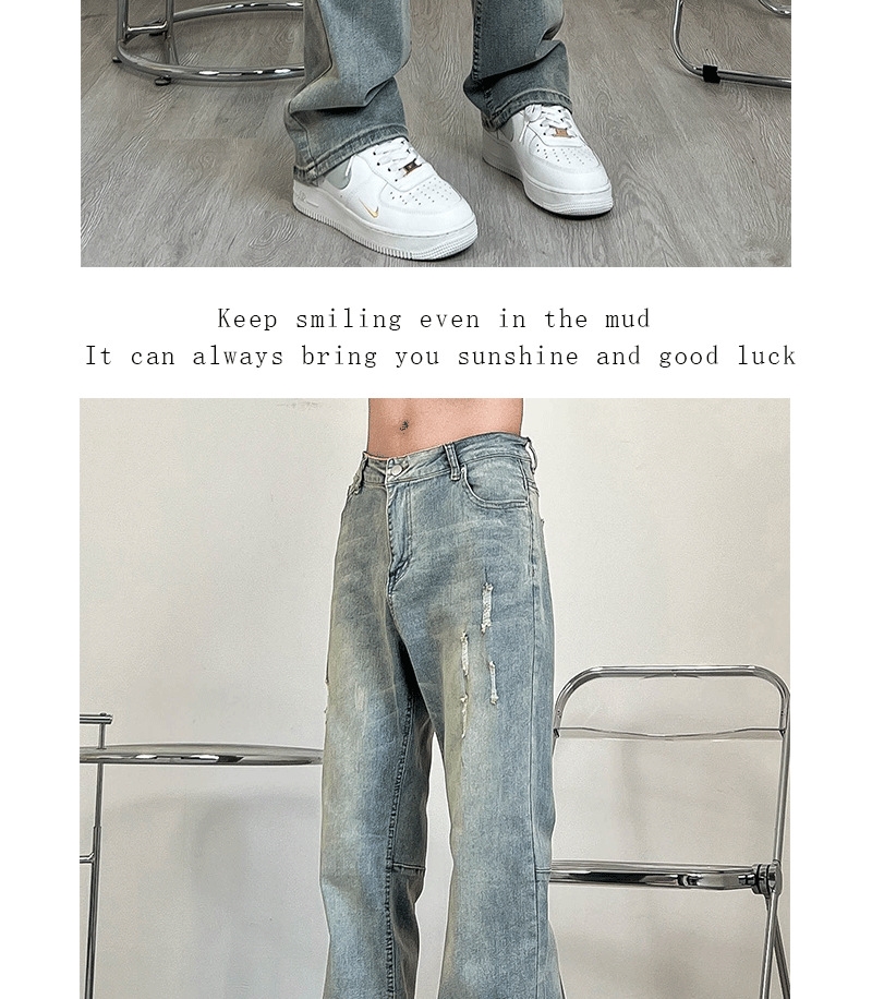 Мужские джинсы прямого кроя в стиле Хайстрит оптом из Китая