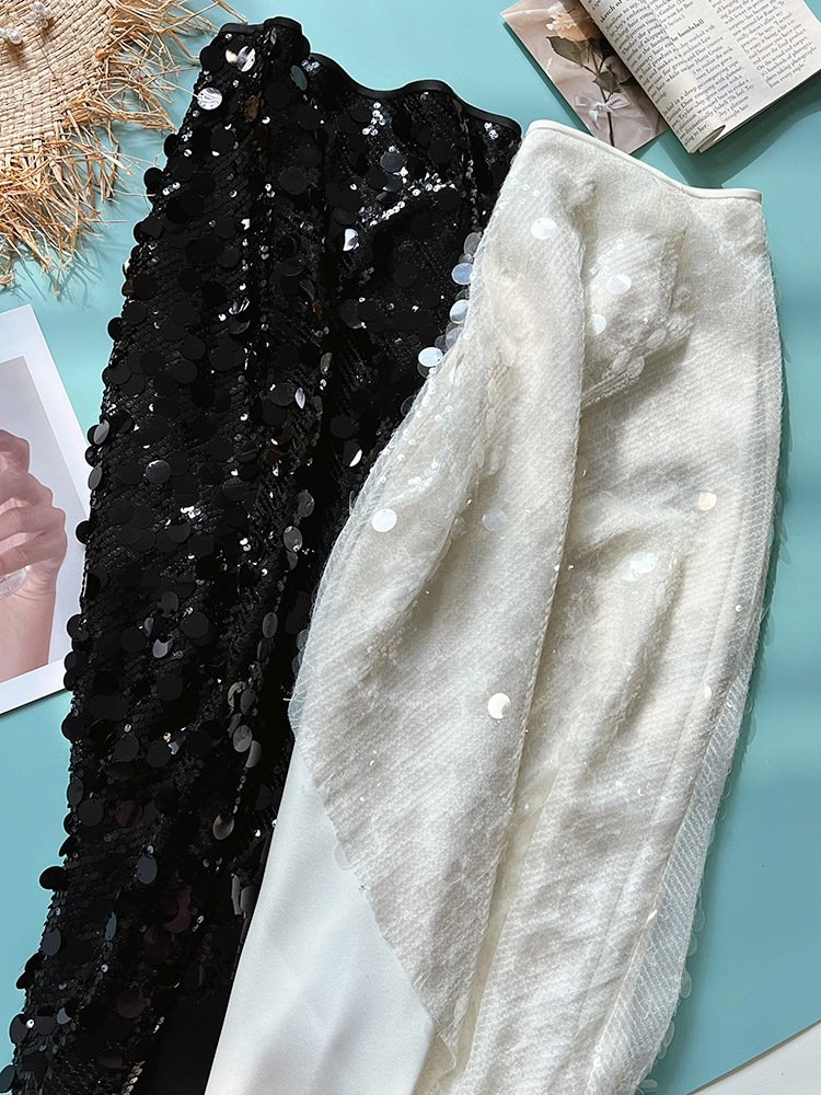 Вечерняя юбка с блестками и разрезом оптом из Китая