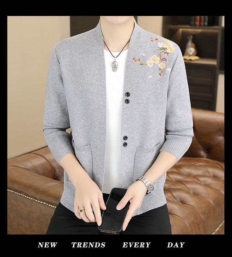 Мужская кардиган с вышивкой оптом