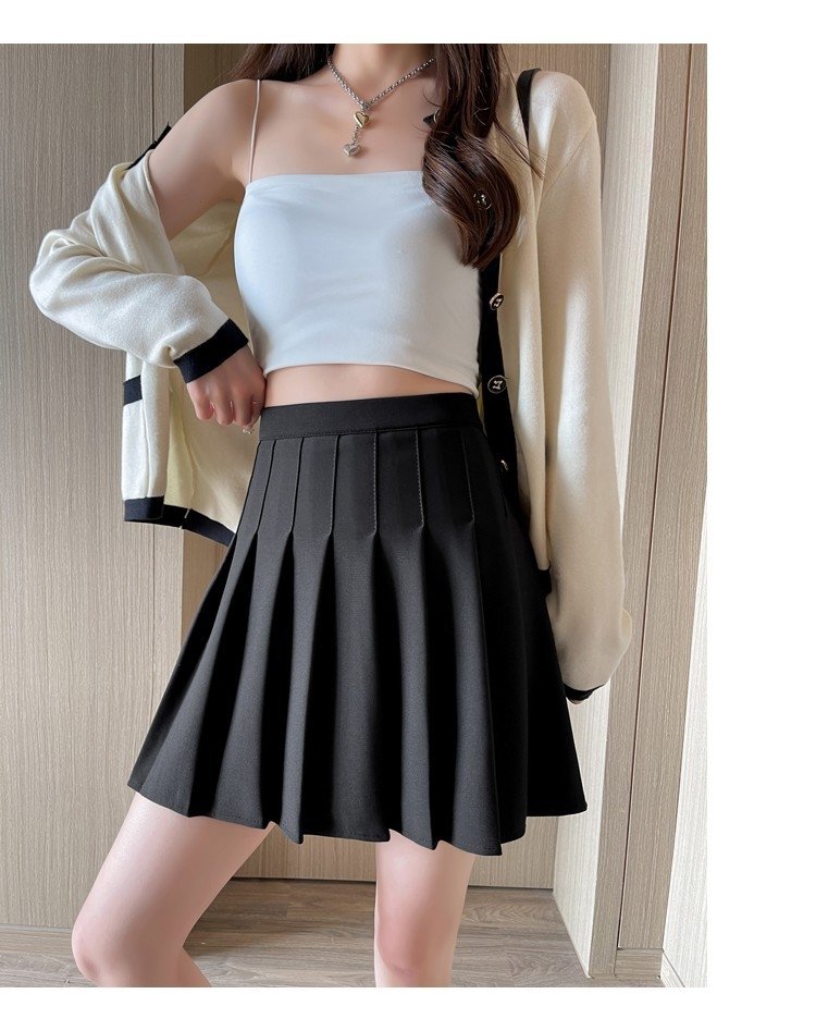 Белая короткая юбка с эластичным поясом и молнией оптом из Китая