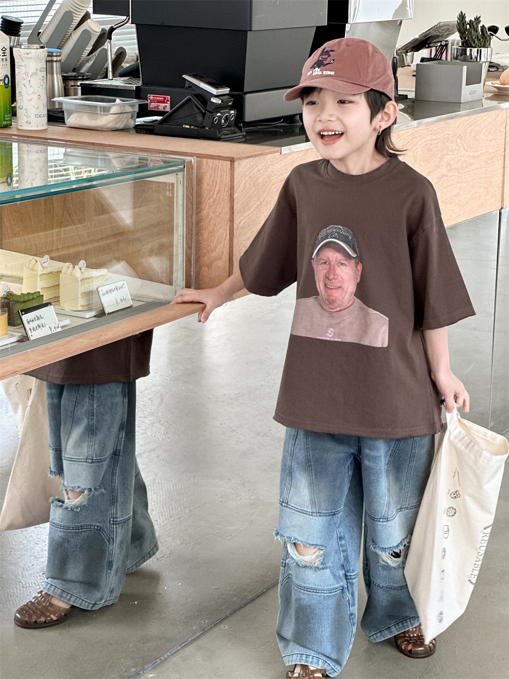 Джинсы для мальчиков в стиле ханбок 2024 оптом из Китая