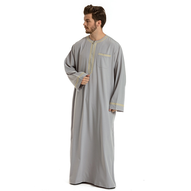 Мусульманская мужская длинная мантия с вышивкой оптом из Китая