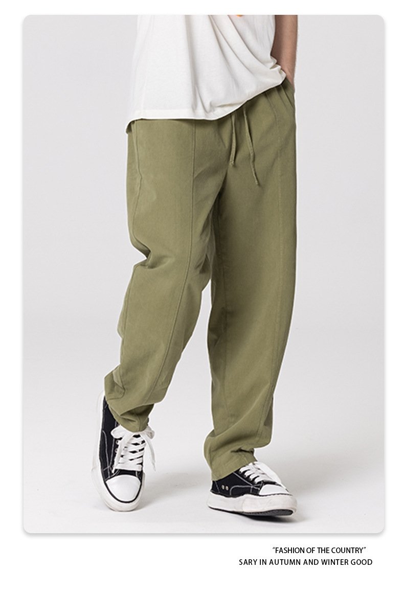 Readily Solved|2023春夏季梭织坠感纯色长裤 оптом из Китая