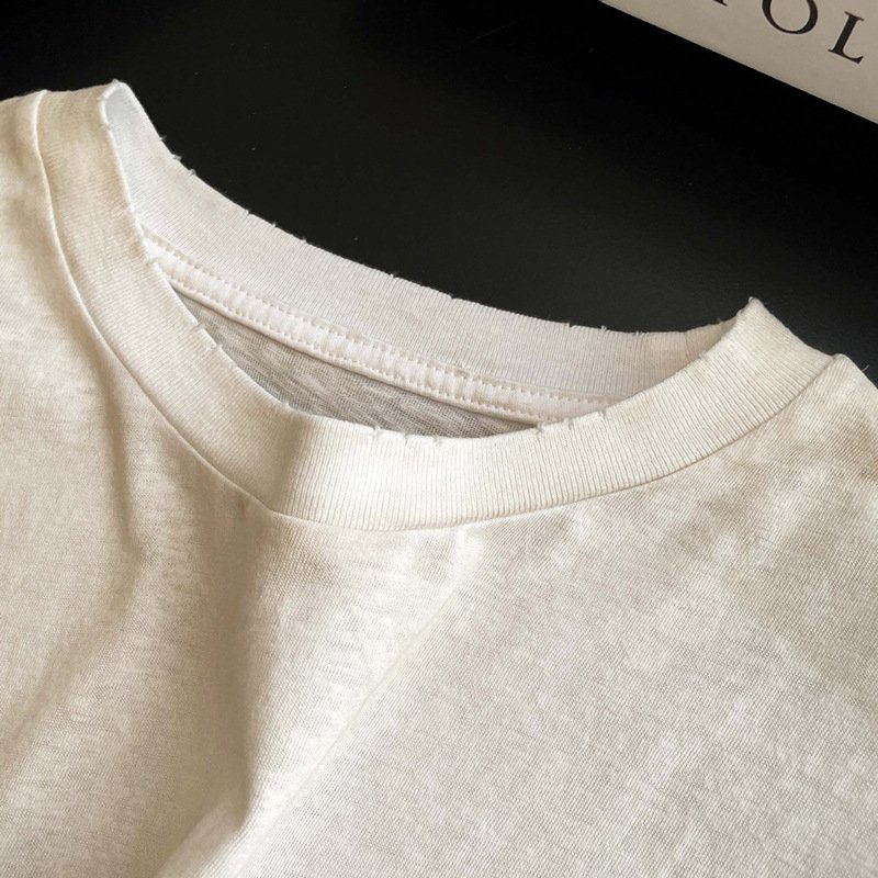 Футболка с длинным рукавом в стиле 2023SS с эффектом старения и градиентной печатью ACXD оптом