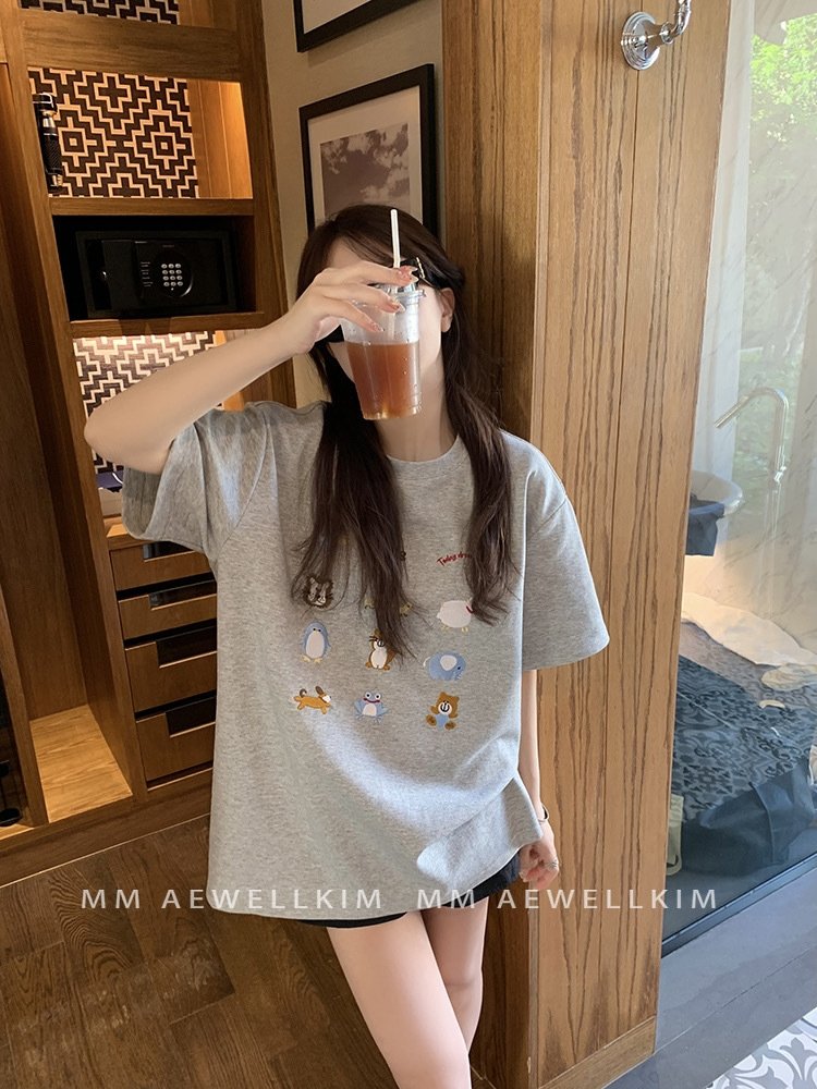 Женская футболка с коротким рукавом 2024 летней коллекции оптом