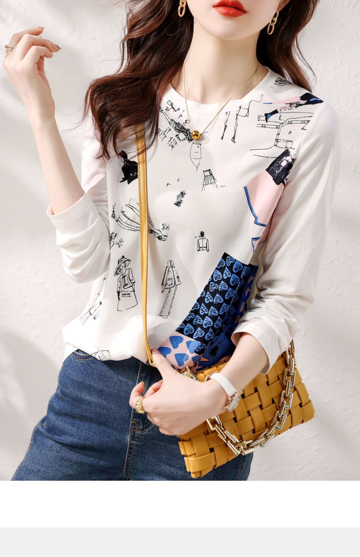 Базовая футболка с длинным рукавом оптом из Китая