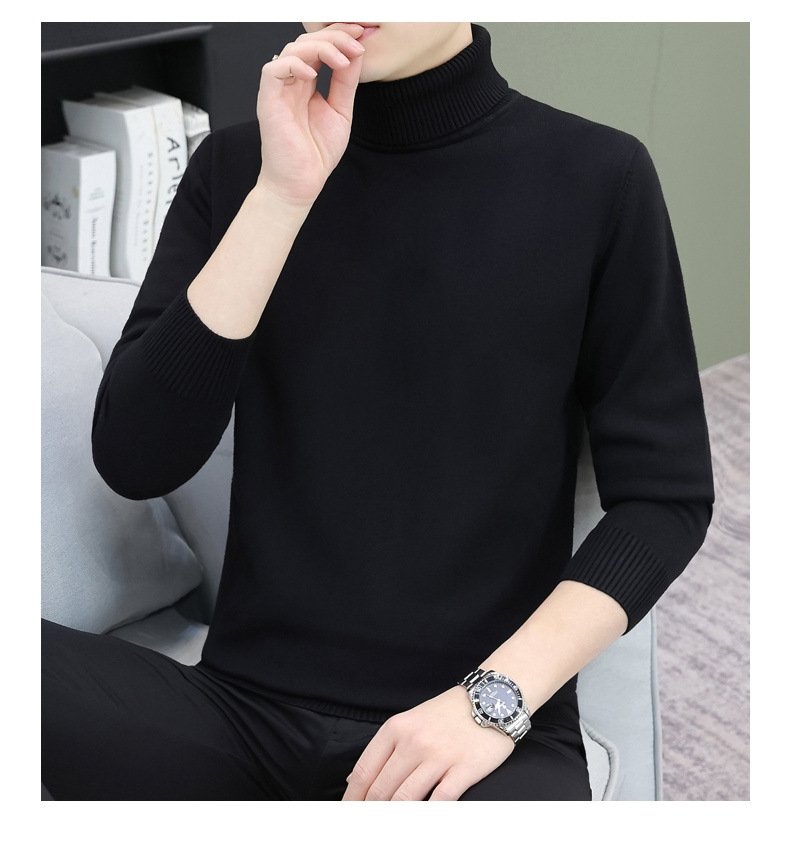 Мужской свитер с высоким воротником и утеплением оптом