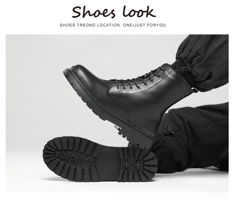 Мужские ботинки 2023 новинка высокие ботинки с толстой подошвой в стиле британский мартин M08-H оптом