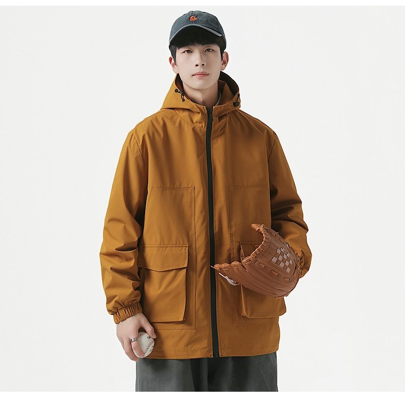 Мужская ветровка с капюшоном 2023 оптом из Китая