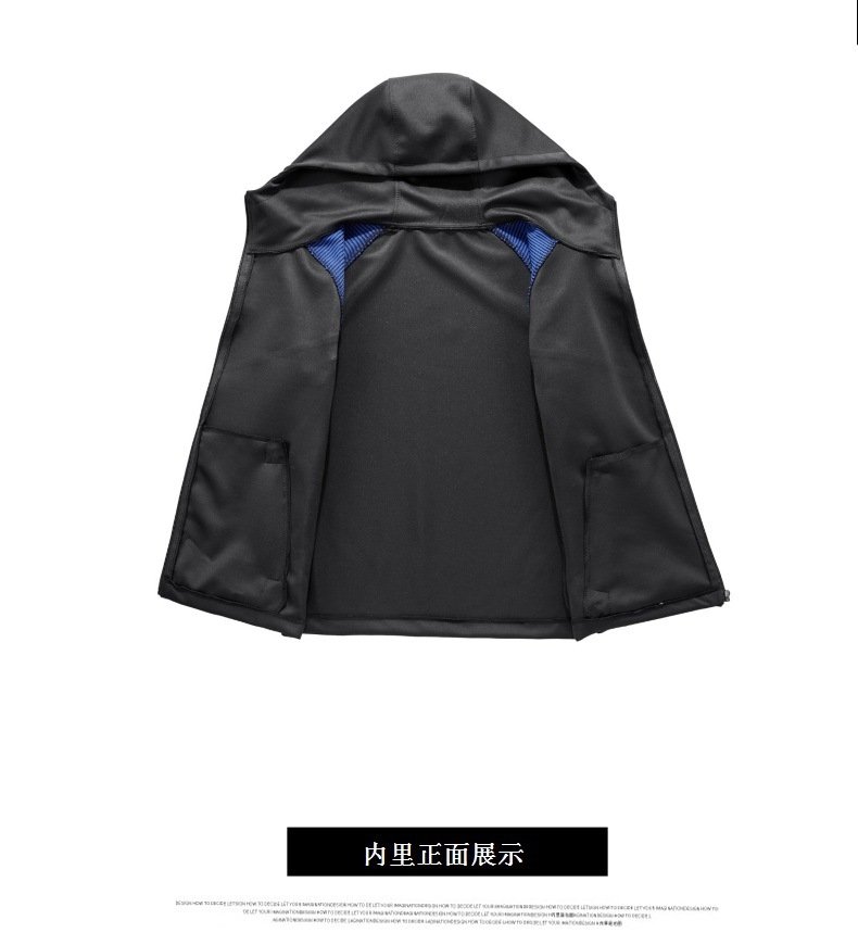 Мужская куртка с капюшоном и градиентным цветом оптом из Китая