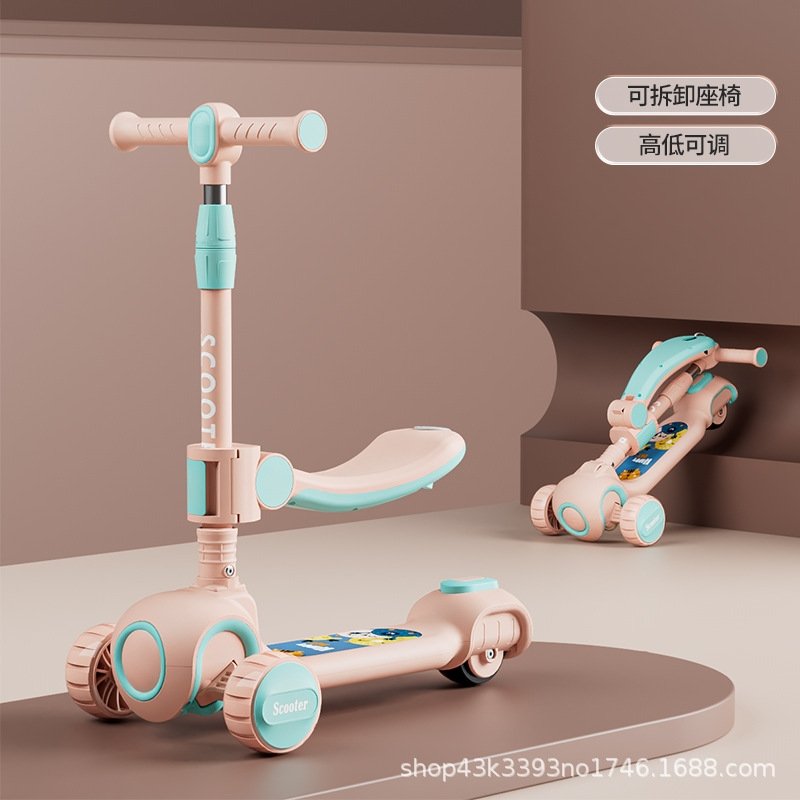 Детский трехколесный складной самокат оптом