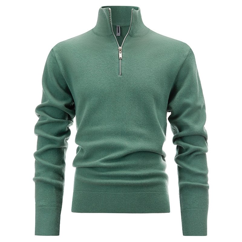 Мужской свитер с молнией и высоким воротником оптом
