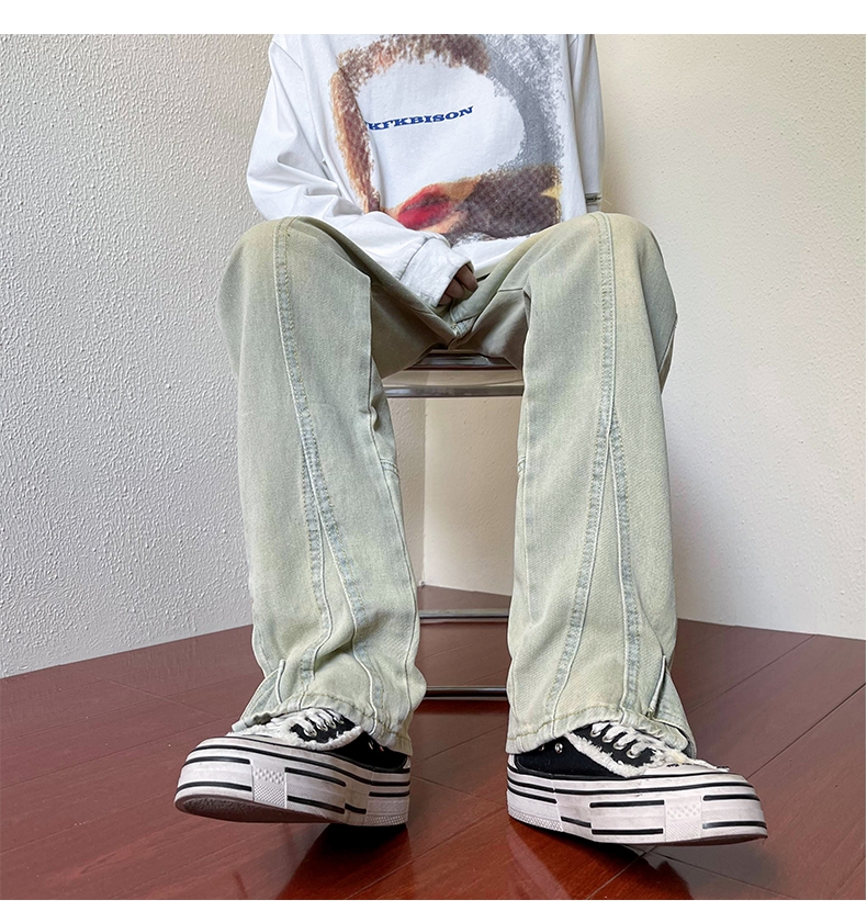 Черные джинсы с прямыми брюками оптом из Китая