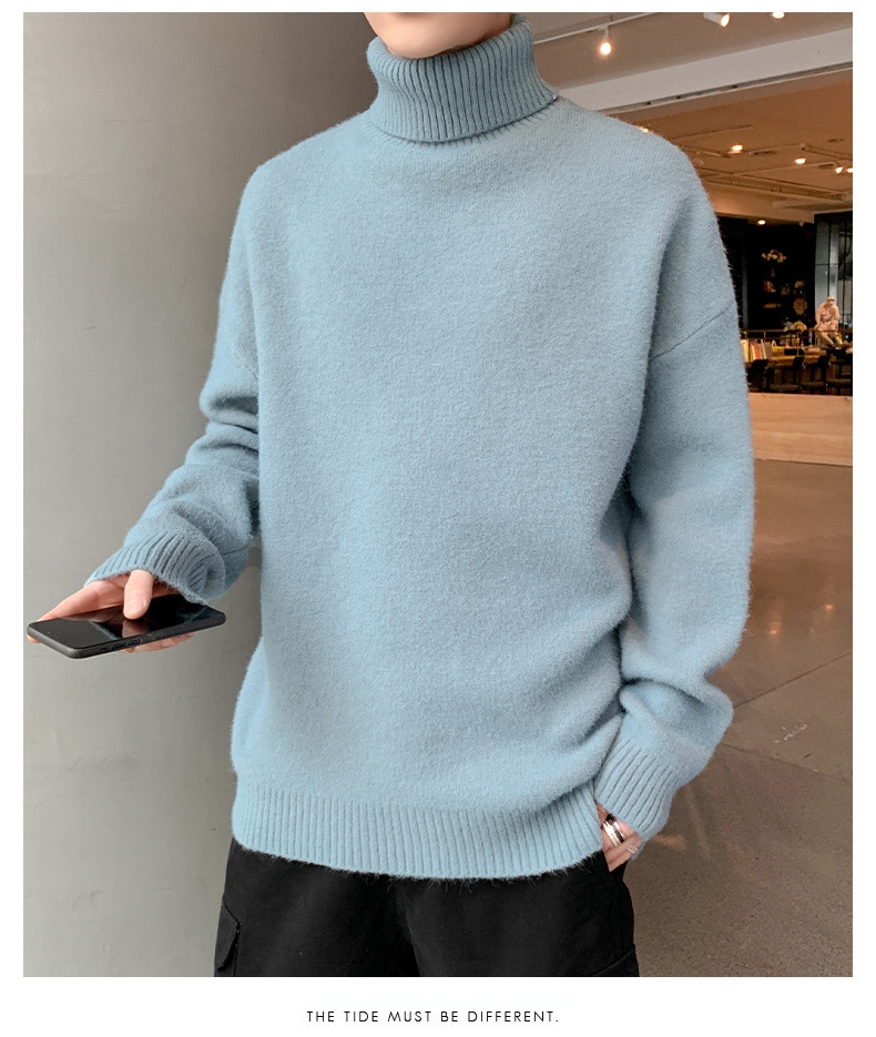 Мужской теплый свитер с начесом 2022 оптом из Китая