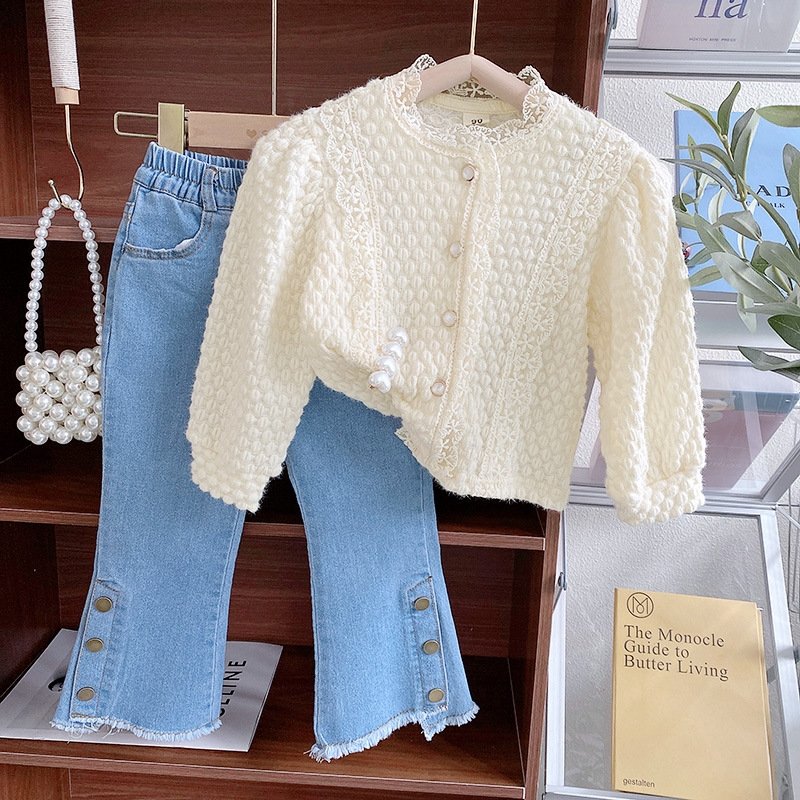 Детская блузка с цветочным краем оптом из Китая