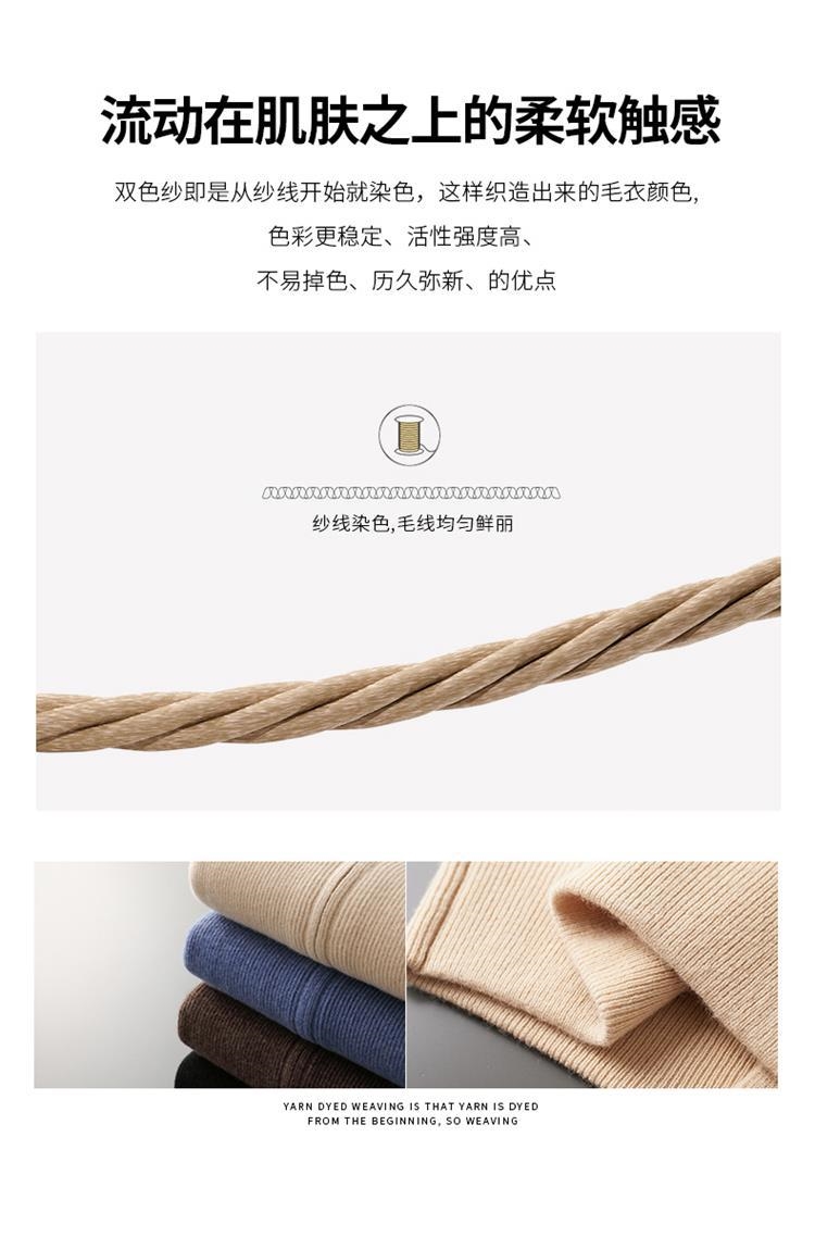 Мужской свитер из шерсти с полувысоким воротником и молнией оптом из Китая