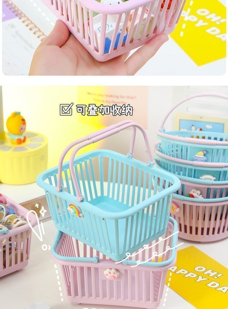 Корзина для хранения Макарон в стиле цветового столкновения оптом