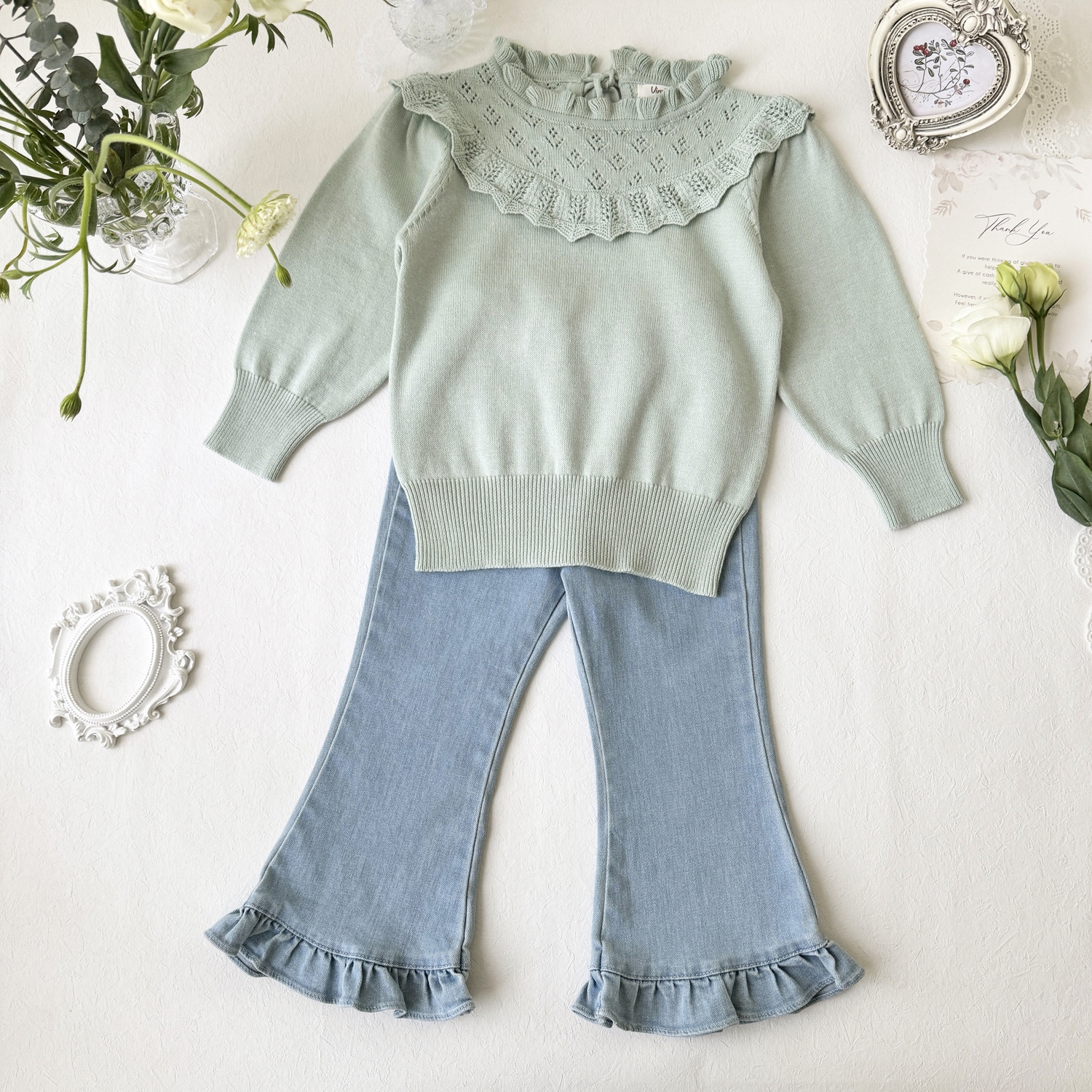 Джинсы для девочек в стиле хан 24 весна оптом из Китая