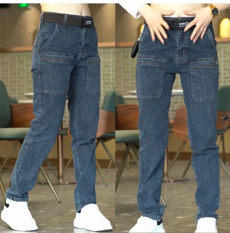 Мужские джинсы в стиле стрейч для осени оптом из Китая