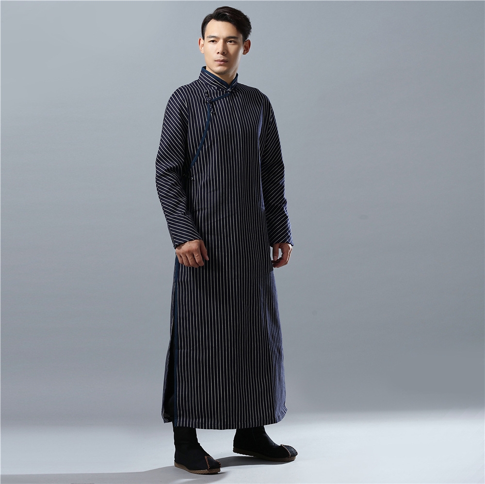 Мужской халат в стиле китайской династии Тан с воротником стойкой оптом из Китая