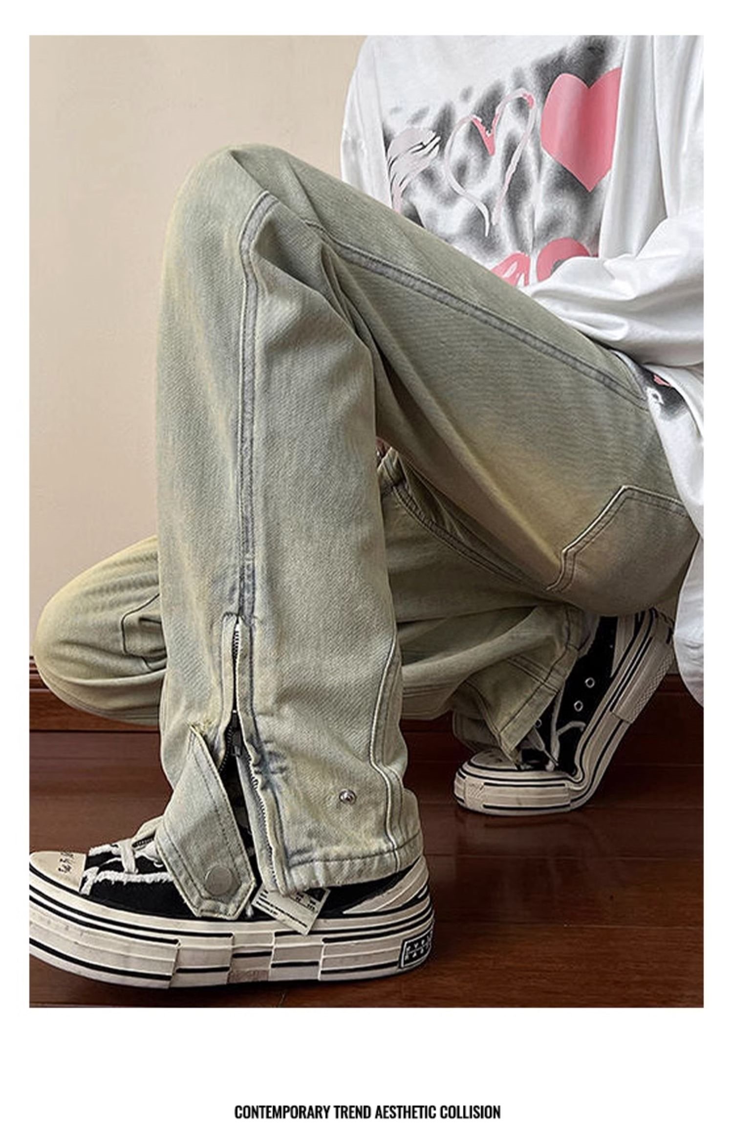 Джинсы oversize весенние мужские оптом из Китая