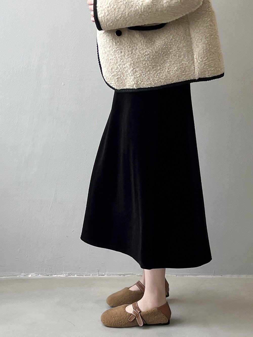 Женская зимняя бархатная юбка 2023 оптом из Китая