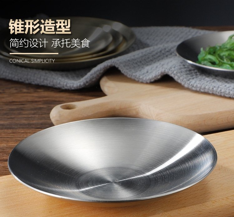 Корейская нержавеющая стальная тарелка для закусок оптом