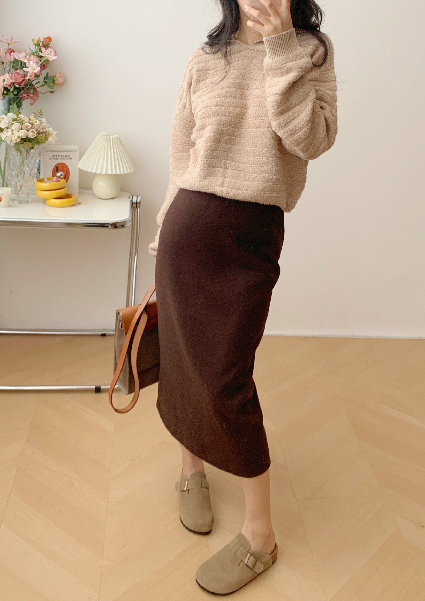 Женская юбка из шелка и кашемира оптом из Китая