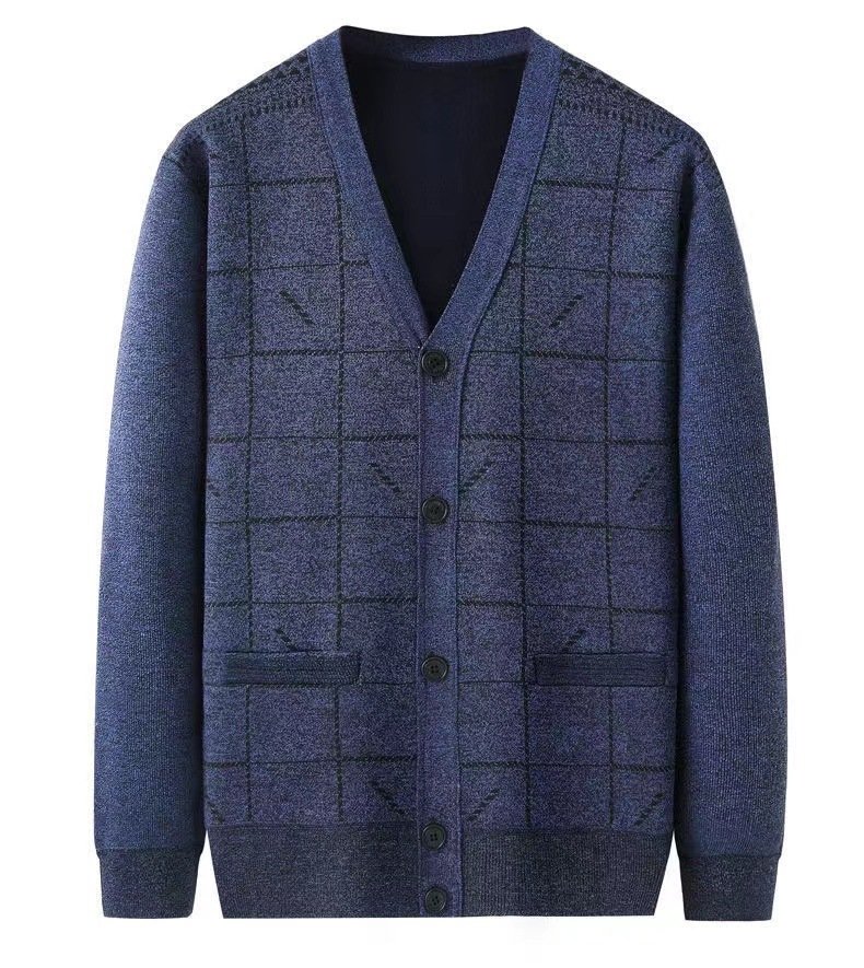 Мужской свитер с воротником V-образным оптом