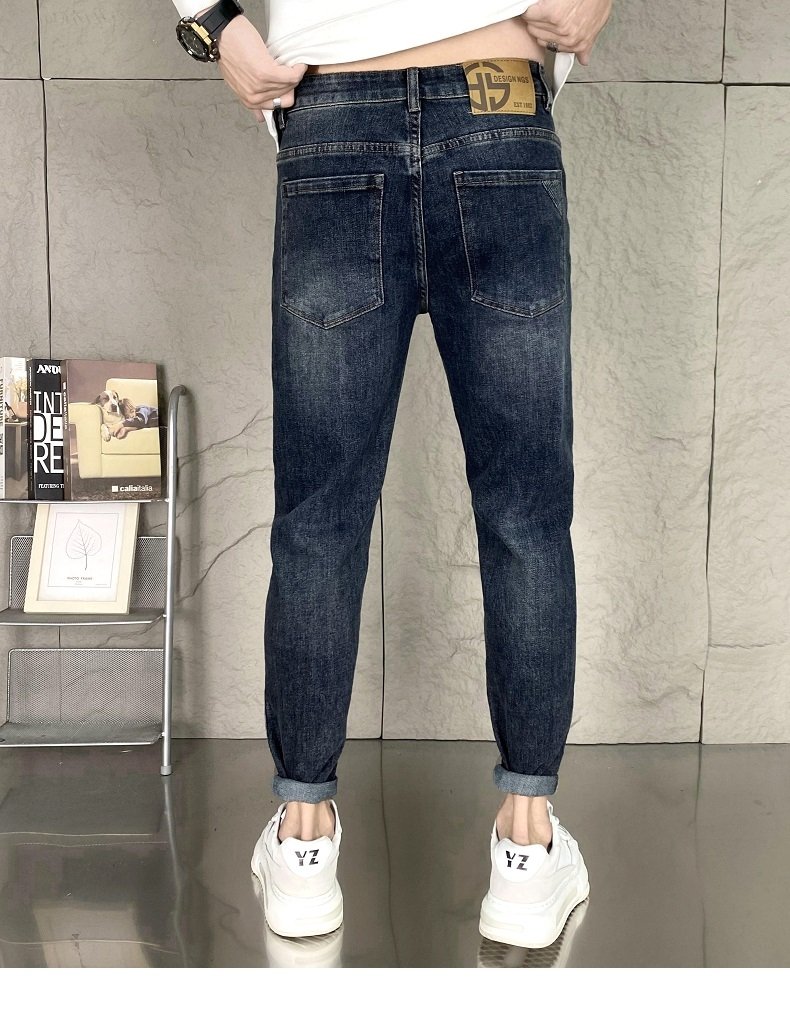 Джинсы мужские 2024 весна-осень узкие свободные джинсы в американском стиле оптом из Китая