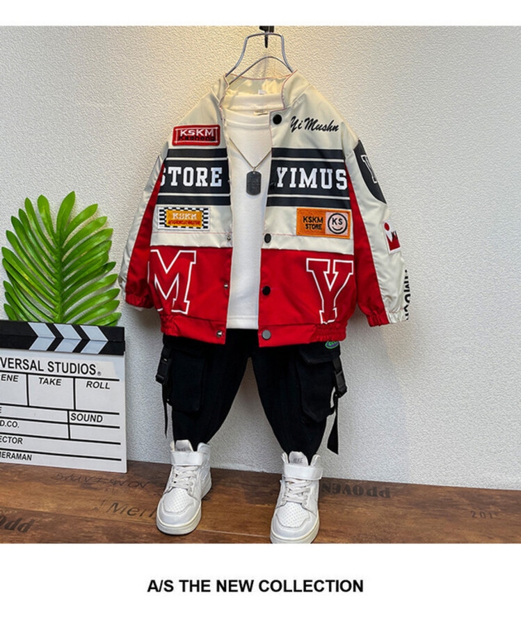 Детская мото-куртка 2023 весна-осень оптом из Китая