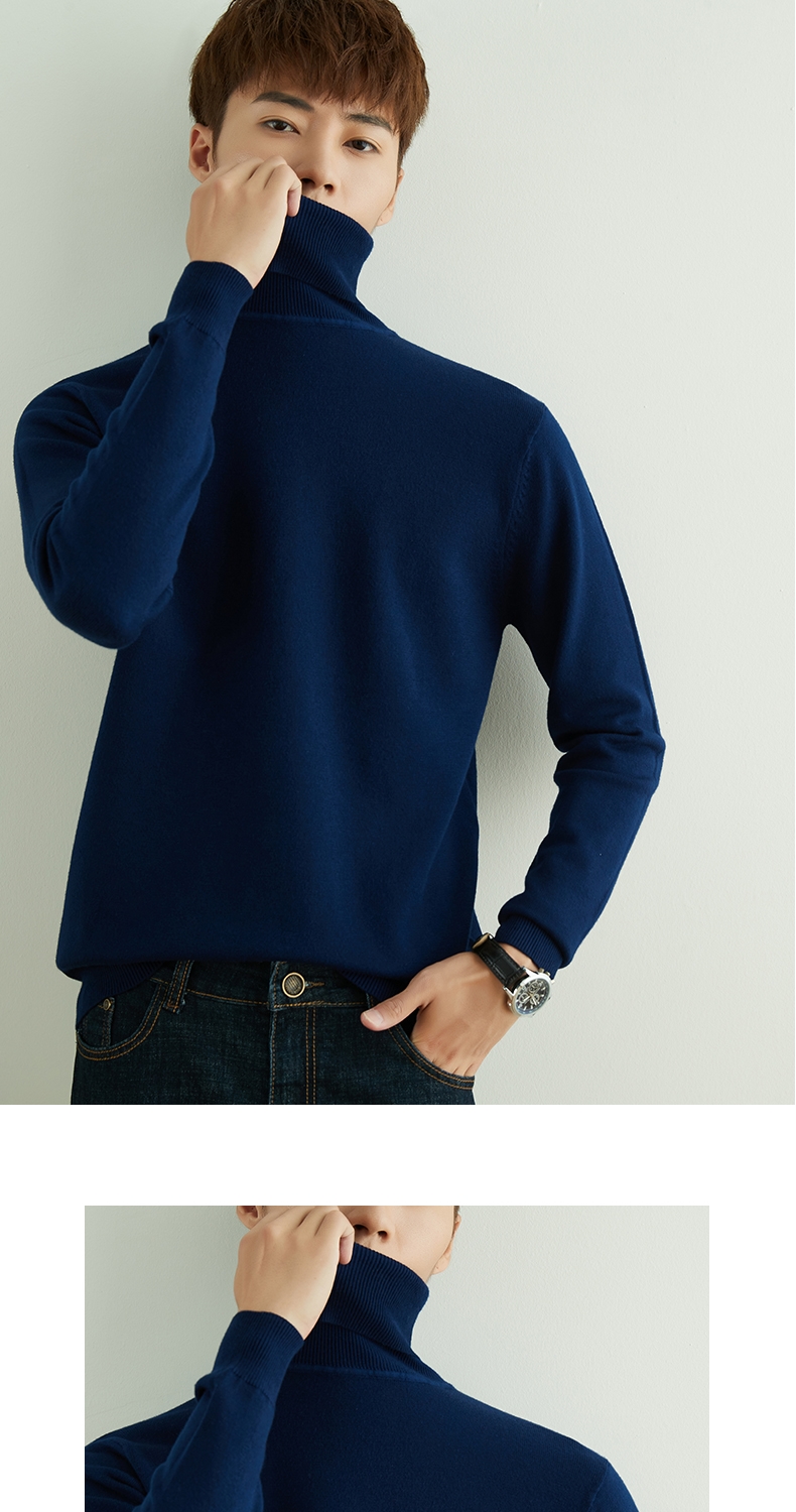 Мужской свитер с высоким воротником и большим размером оптом из Китая
