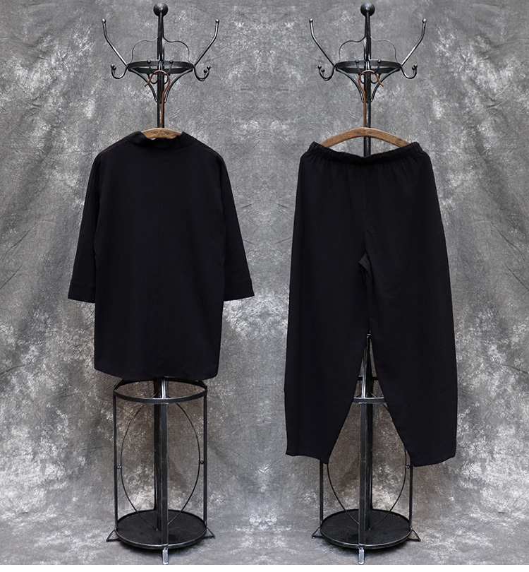 Китайский мужской костюм в стиле Чан с элементами древней китайской одежды оптом из Китая