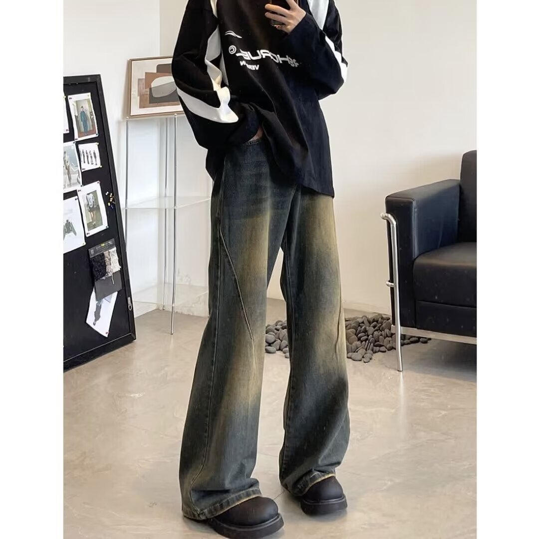 Мужские джинсы в стиле ретро оптом из Китая