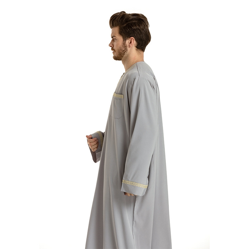 Мусульманская мужская длинная мантия с вышивкой оптом из Китая