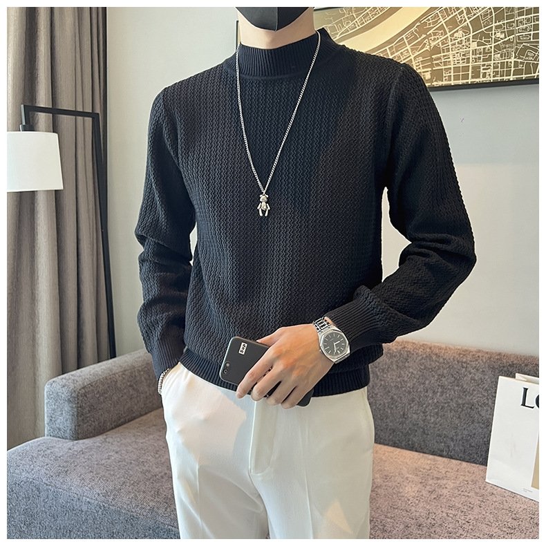 Мужской свитер с высоким воротником оптом