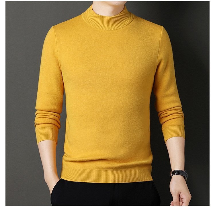 Мужской свитер с высоким воротником и утеплением оптом