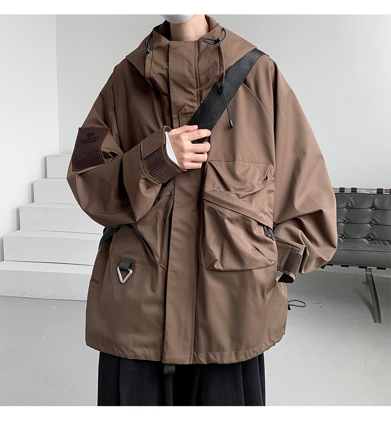 Мужская трехв одная ветровка с капюшоном оптом из Китая