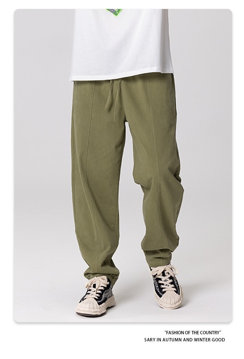 Readily Solved|2023春夏季梭织坠感纯色长裤 оптом из Китая