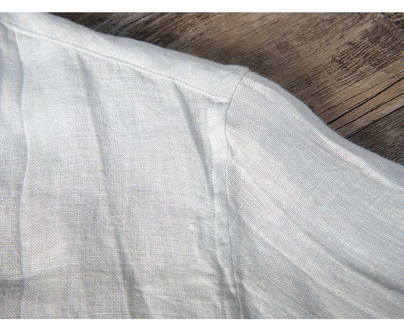 Льняная мужская футболка с коротким рукавом оптом из Китая