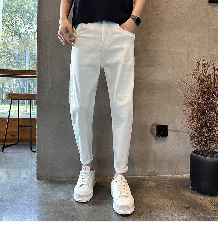 Мужские джинсы летние узкие прямые брюки оптом из Китая