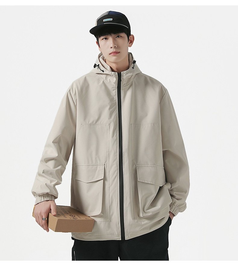 Мужская ветровка с капюшоном 2023 оптом из Китая