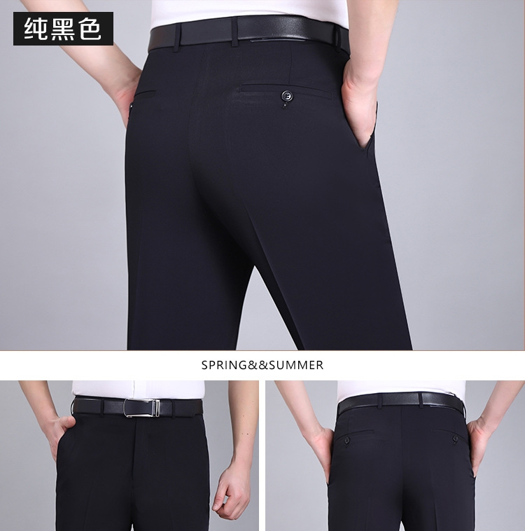 Летние мужские брюки из шелкового сурепа для делового стиля оптом из Китая