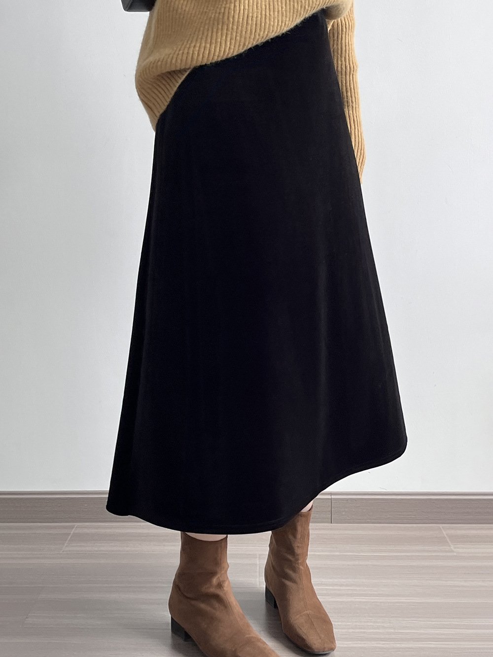 Женская зимняя бархатная юбка 2023 оптом из Китая