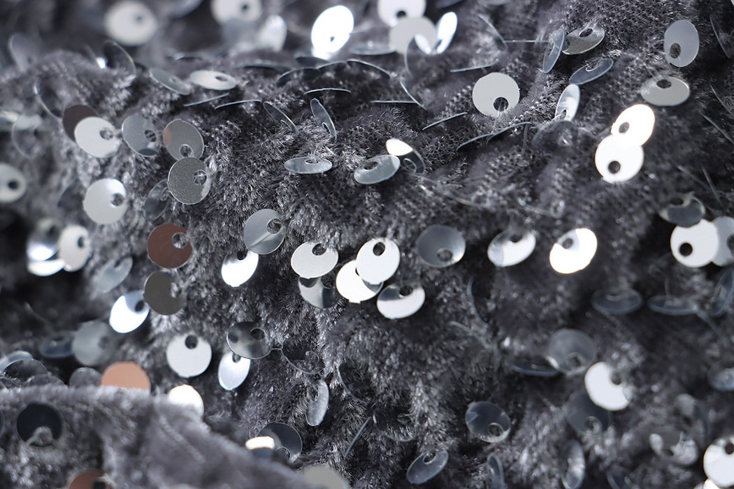 Стильная юбка с блестками и разрезом SN4908 оптом из Китая