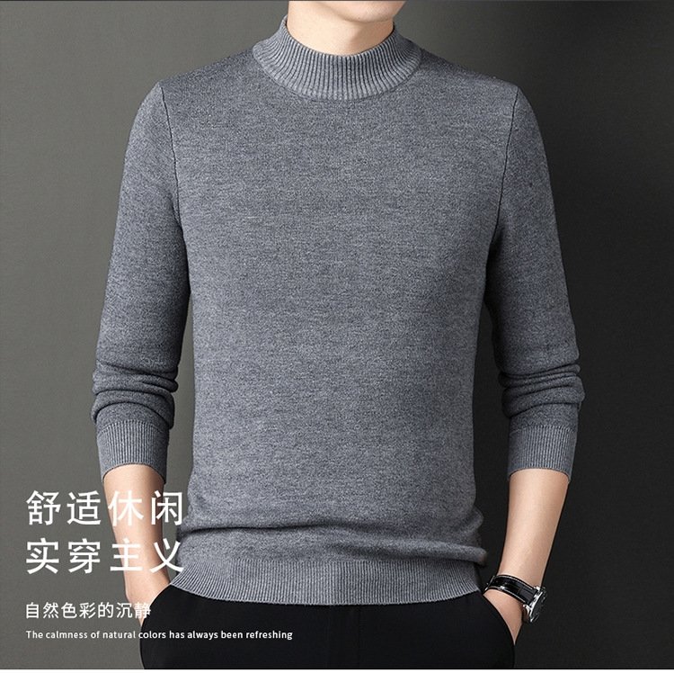 Мужской свитер с высоким воротником и утеплением оптом