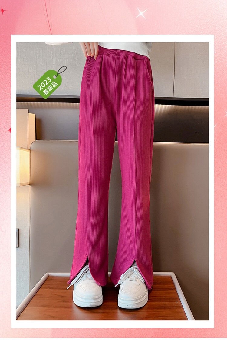 Детские летние широкие брюки с разрезами оптом