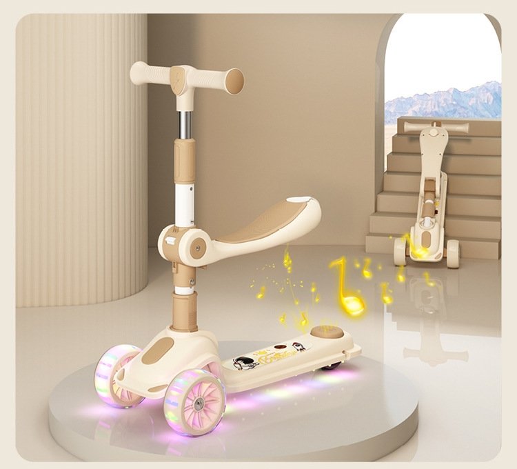 Детский трехколесный складной самокат оптом