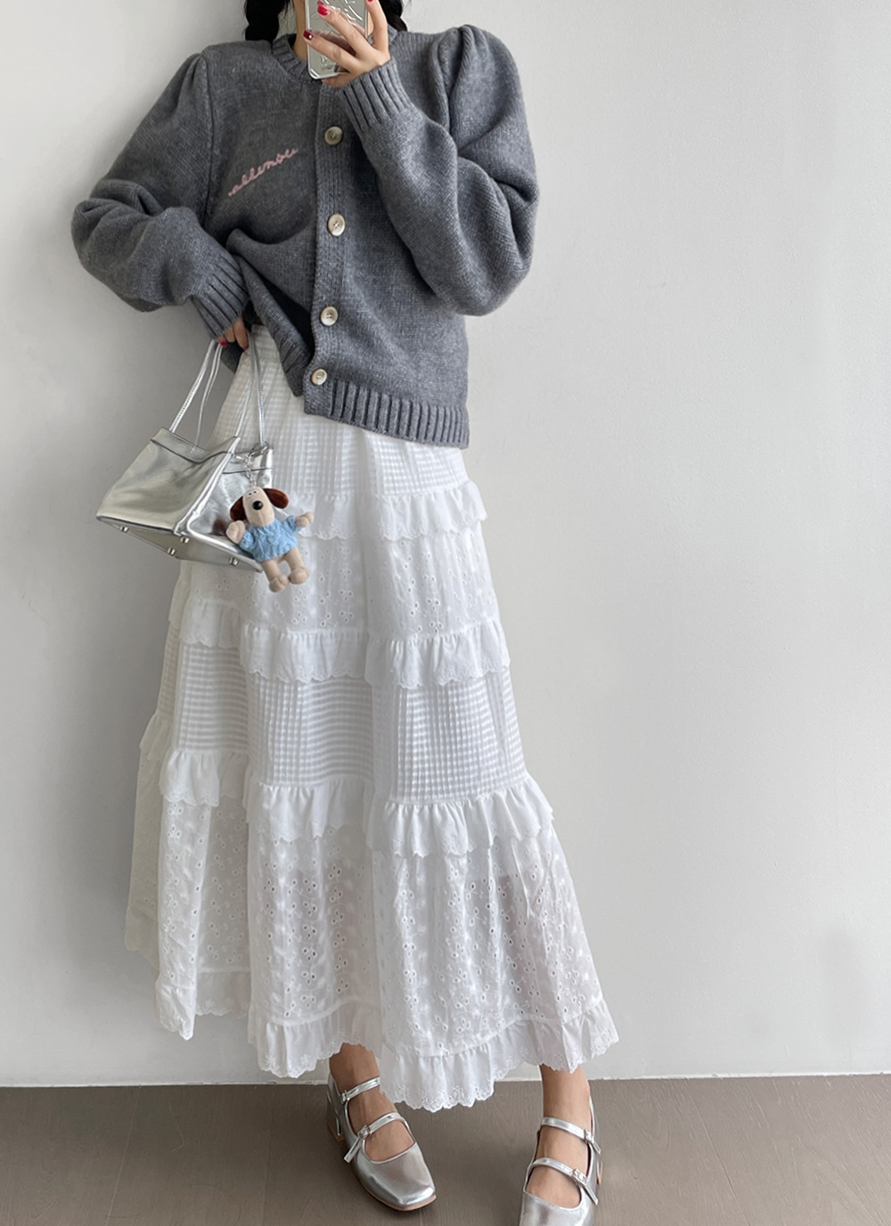 Высокая юбка с кружевом 2024 оптом из Китая